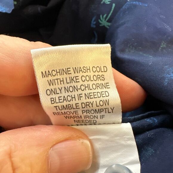 Johnston & Murphy Shirt Mens XL All Over Print AOP Palm Tree Button Down - Picture 7 of 7